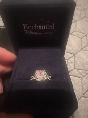 Pink Gem Halo Ring